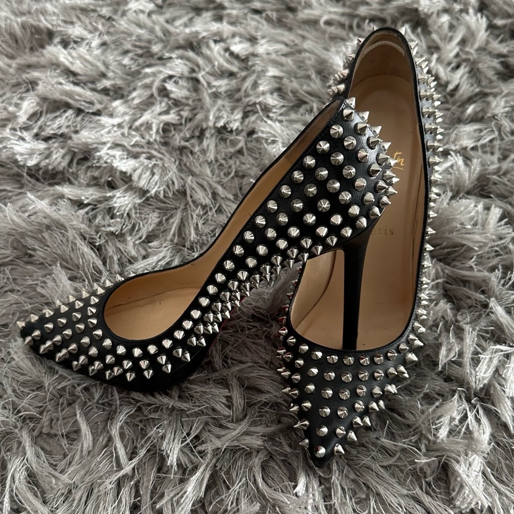 🔥CHRISTIAN LOUBOUTIN PIGALLE PLATO SPIKED 120 Pumps 39 SOLD OUT 🔥MAKE AN OFFER❣️ - Picture 15 of 16